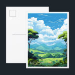 Daintree Rainforest Australia Vintage illustration Postcard<br><div class="desc">Daintree Rainforest Australia vintage travel place illustration</div>