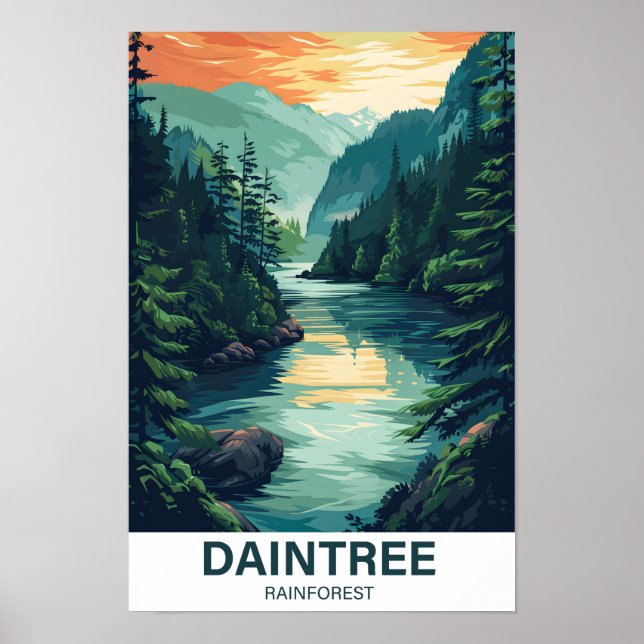 Daintree Rainforest Queensland Australia Travel Poster (Front)