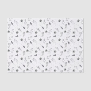 Dainty Blue Floral   Custom Printed Tissue Paper