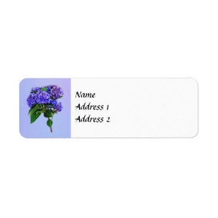 Dainty Blue Hydrangea Wedding Products Return Address Label