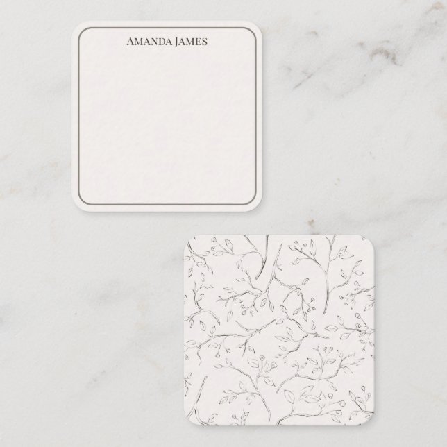 Dainty Branch Customised Gift Enclosure Card  (Front/Back)