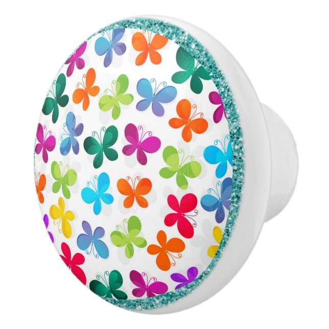 Dainty Butterflies Ceramic Knob (Right)