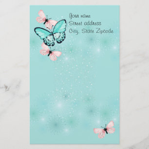 Dainty Butterflies Personalised Stationery