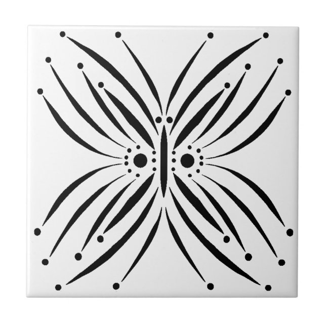 Dainty Butterfly Ceramic Tile (Front)