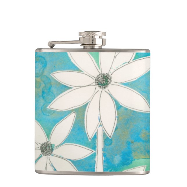Dainty Daisies II Hip Flask (Front)
