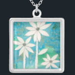 Dainty Daisies II Silver Plated Necklace<br><div class="desc">Floral</div>