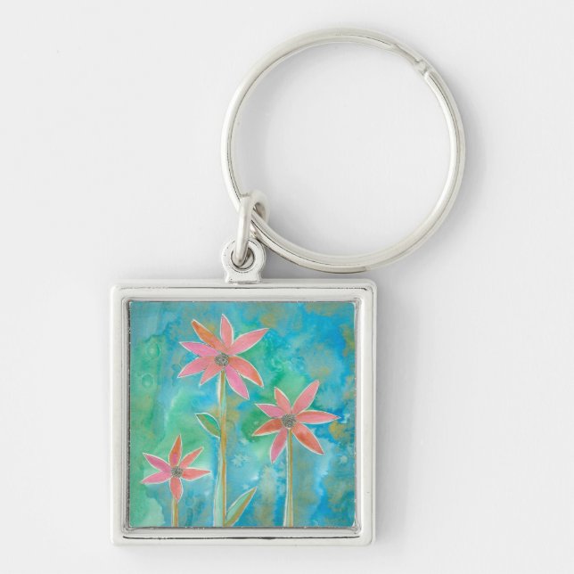 Dainty Daisies III Key Ring (Front)