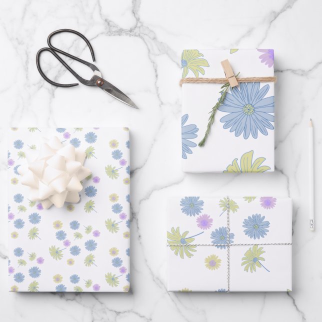 Dainty Daisies Wrapping Paper Sheet (Front)