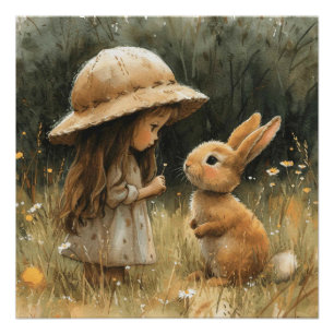 Dainty Dancer: A Bit of Whimsy Bunny Poster