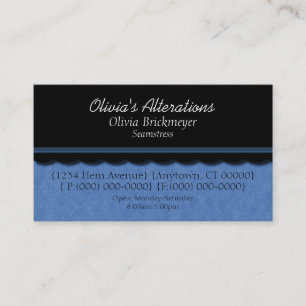 Dainty Diva Business Card, Brilliant Blue Business Card
