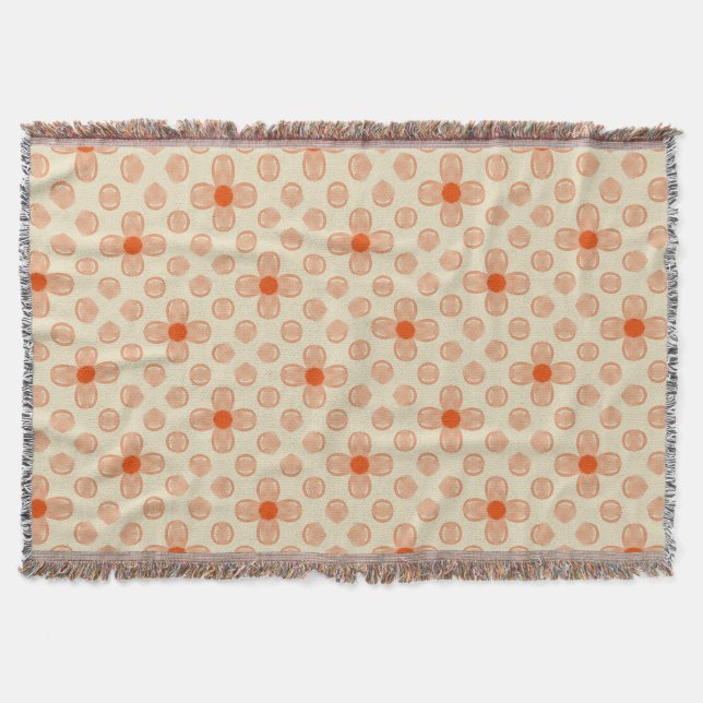 Dainty Dot Florals Apron Throw Blanket (Front)