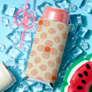 Dainty Dot Florals Seltzer Can Cooler
