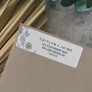 Dainty Elegance Wedding Return Address Label