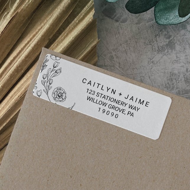Dainty Elegance Wedding Return Address Label (Creator Uploaded)