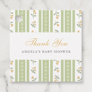 Dainty Floral Baby Shower Thank You Favor Tag