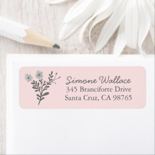 Dainty Florals Elegant Custom Return Address Return Address Label