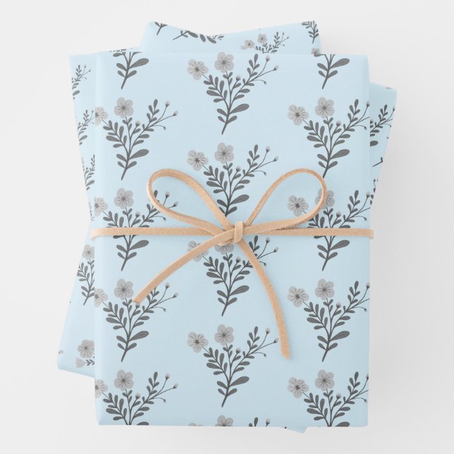Dainty Florals Elegant Simple Chic Gift  Wrapping Paper Sheet (In situ)