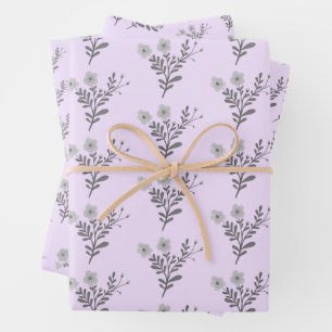 Dainty Florals Elegant Simple Chic Gift  Wrapping Paper Sheet