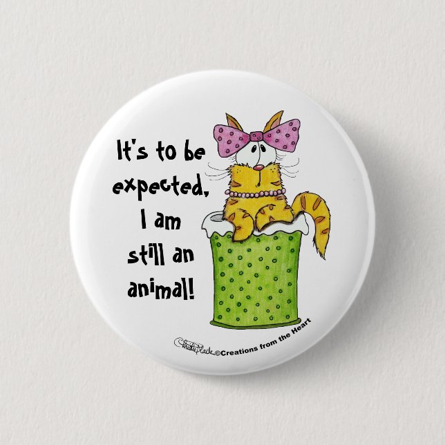 Dainty Garbage Kitty 6 Cm Round Badge (Front)