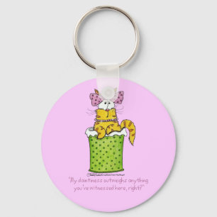 Dainty Garbage Kitty Key Ring