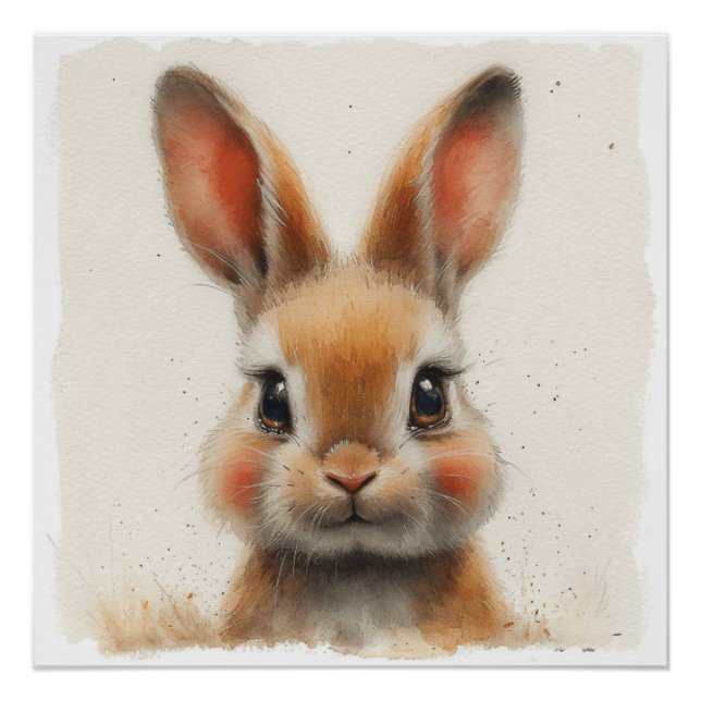 Dainty Hops: A Bit of Whimsy Bunny Poster (Front)