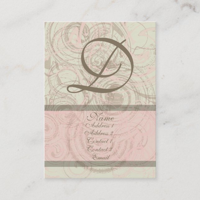 Dainty in Pink Chubby Business Card (Front)