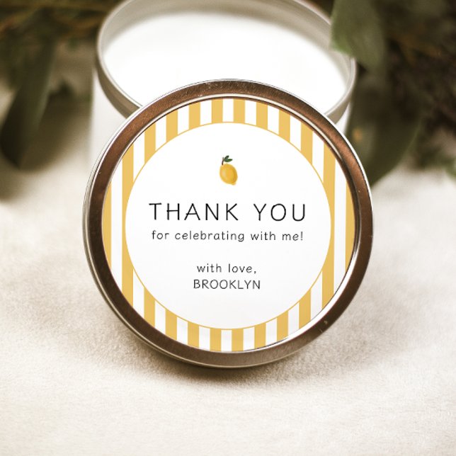 Dainty Lemon Party Classic Round Sticker (Creator Uploaded)