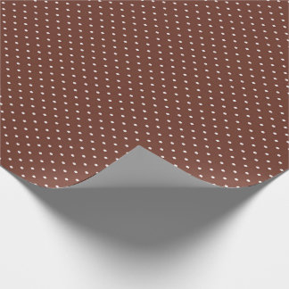 Dainty little brown polka dot pattern wrapping paper