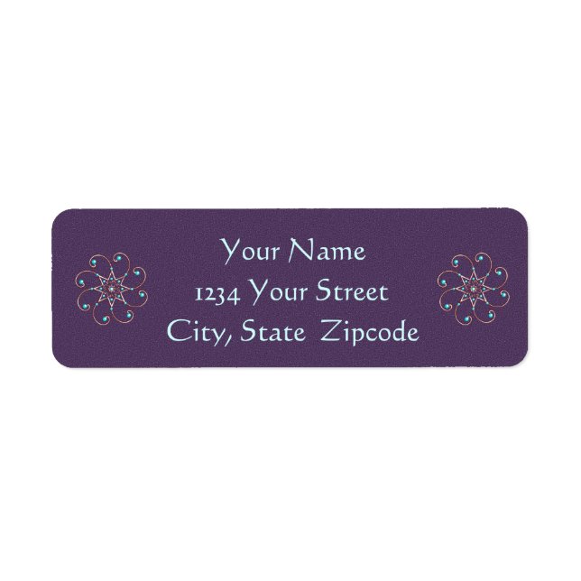 Dainty Octo-Fleur Return Address Labels (Front)