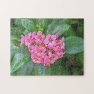 Dainty Pink Flowers Garden Floral Puzzle