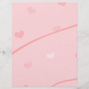 Dainty Pink Heart Background Flyer