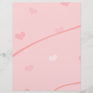 Dainty Pink Heart Background Flyer