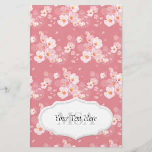 Dainty Plum Blossoms Stationery