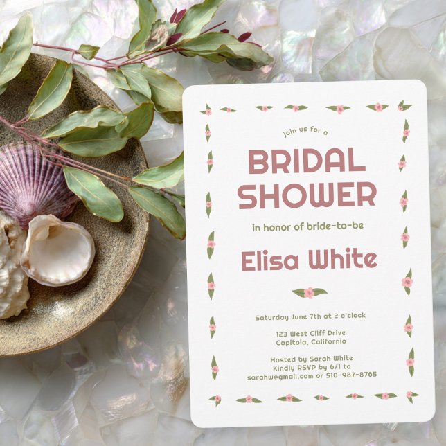 Dainty Roses Handmade CUSTOM Bridal Shower  Invitation (Dainty Roses Handmade CUSTOM Bridal Shower Invitation
)