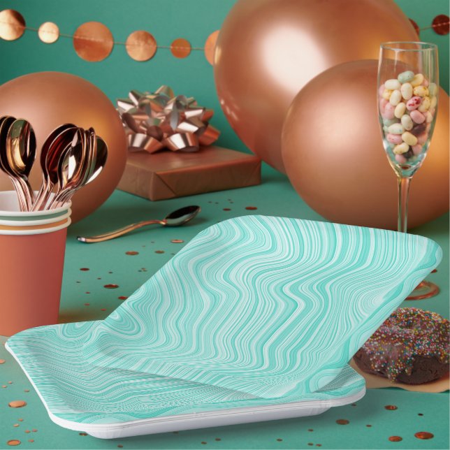 Dainty Square Paper Plate for Tea Parties (Multi)