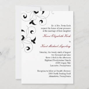 Dainty Vine Wedding Invitation