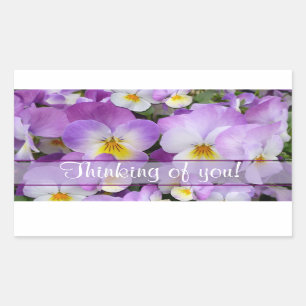 Dainty Violas ~ Rectangle Sticker