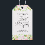 Dainty Watercolor Floral Bat Mitzvah Thank You Gift Tags<br><div class="desc">An elegant and feminine floral Bat Mitzvah thank you gift tag featuring watercolor pastel flowers and whimsical script. This invitation is the perfect accent for favour bags.</div>