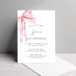 Dainty Watercolor Pink Bow 21st Birthday Invitation<br><div class="desc">Designed to coordinate with our Pink Ribbon collection,  this 21st birthday invitation features gorgeous silky ribbon in watercolour pink shades. For more advanced customisation of this design,  e.g. changing layout,  font or text size please click the "CUSTOMIZE" button above. Please contact me for any questions!</div>