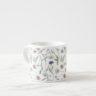 Dainty wild flowers  espresso cup