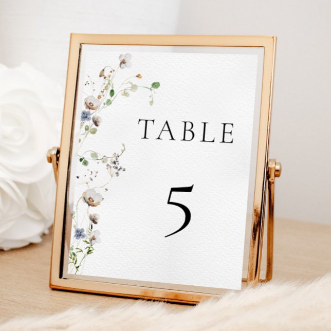 Dainty Wildflower Table Number Poster (Creator Uploaded)
