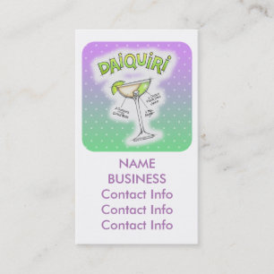DAIQUIRI RECIPE COCKTAIL ART BUSINESS CARD