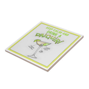 DAIQUIRI RECIPE COCKTAIL ART CERAMIC TILE