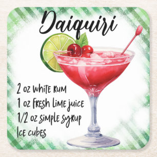Daiquiri Square Paper Coaster