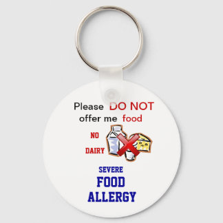 Dairy Allergy Allert Keychain