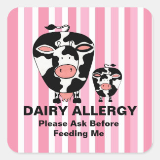 Dairy Allergy Farm Cow Personalised Label