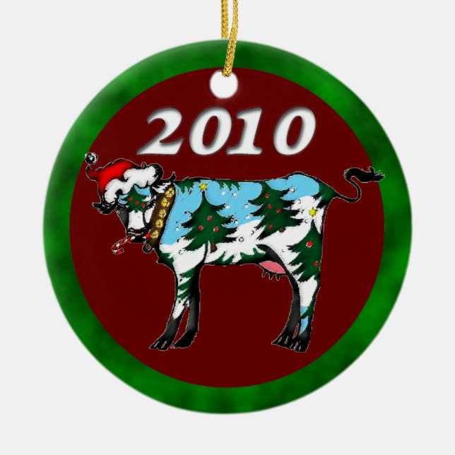Dairy Christmas: 2010 Ceramic Ornament (Front)