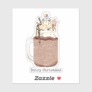 Dairy Christmas Punny Chocolate Milkshake 