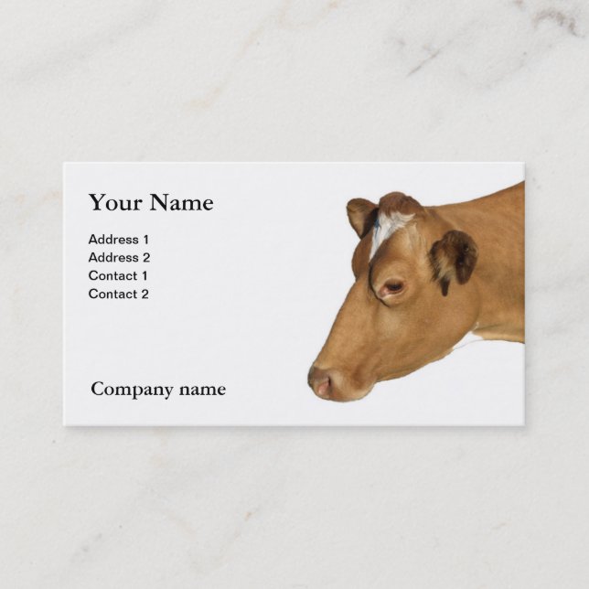Dairy Cow Business Card (Front)
