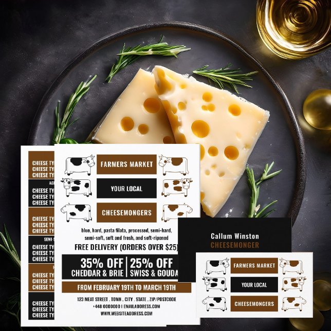 Dairy Cow Design, Cheesemonger Business Card (Creator Uploaded)
